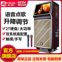 Manlong outdoor K song audio with network touch HD display KTV song Mobile Speaker square dance audio
