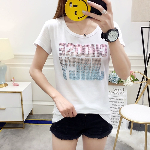 Приятная телу хлопковая футболка с коротким рукавом, 2021 года, облегающий крой