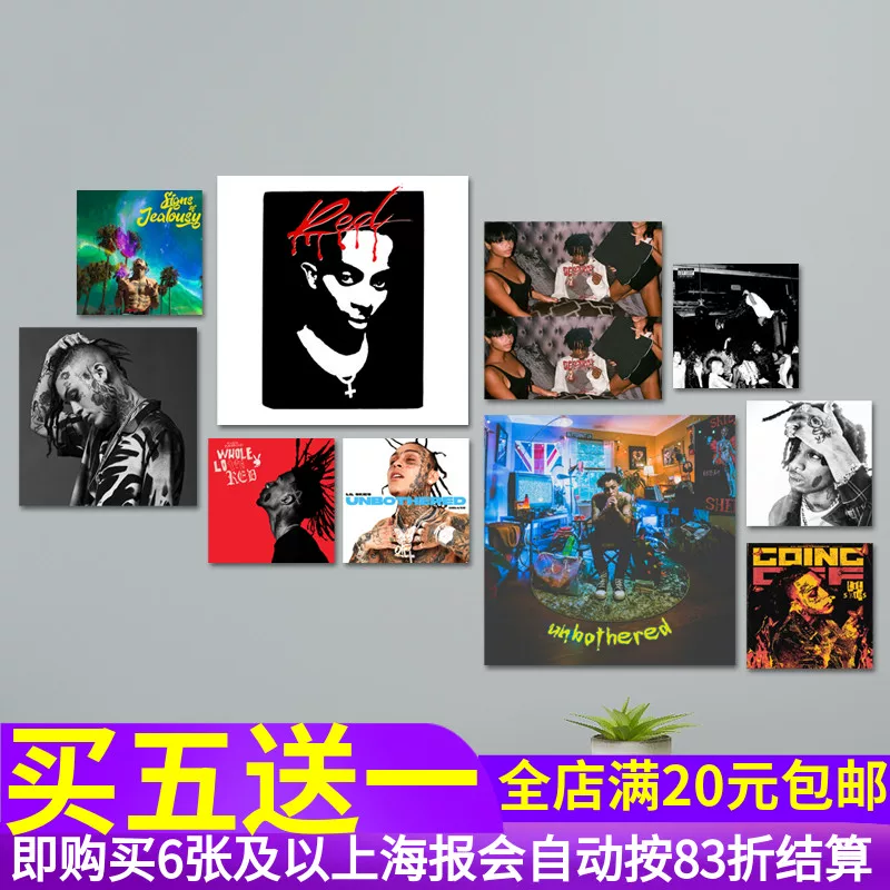 Плакат альбома Lil Skies Atlanta Cash Playboi Carti Poster Sticker для стены хип-хоп