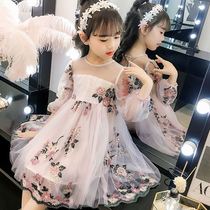 Girls princess dress summer 2021 New style girl childrens dress dress cake skirt mesh gauze puffy dress