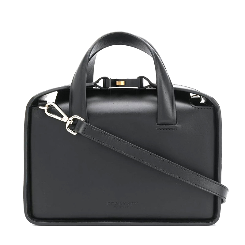 Correct version ALYX package 1017 9SM Brie Bull Leather Single Shoulder Diagonal Satchel Handbag machine button box bag