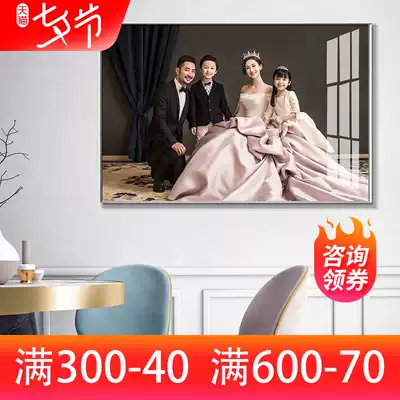 Custom crystal family portrait photo production wall washing wedding photos made of photo frame flushing plus wedding photo frame
