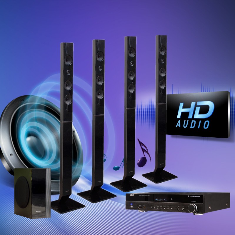 5 1 home theater audio set echo wall subwoofer KTV audio Bluetooth high-power amplifier wireless surround