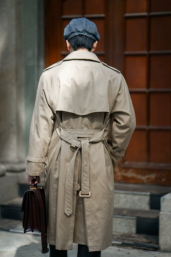 Длинный плащ, ветрозащитная мужская длинная куртка, средней длины, длина макси