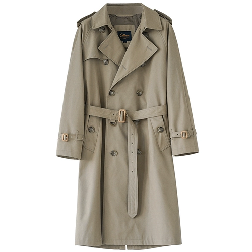 Длинный плащ, ветрозащитная мужская длинная куртка, средней длины, длина макси