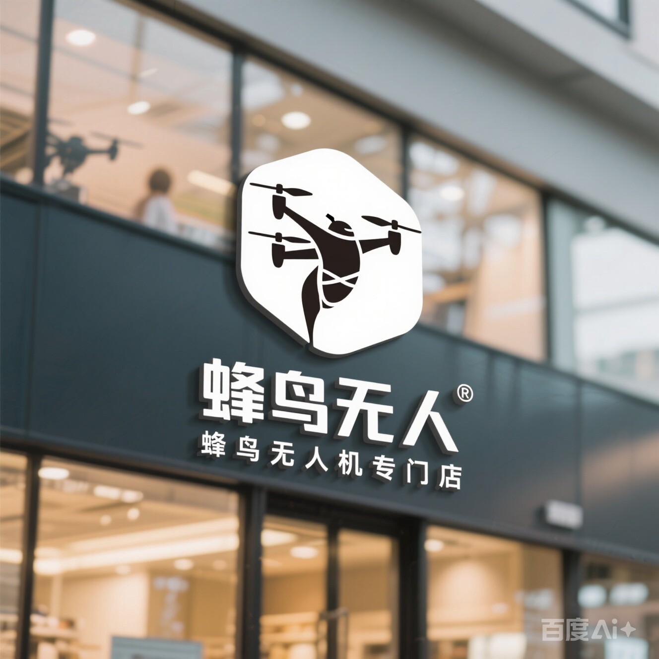 蜂鸟无人机专门店的LOGO
