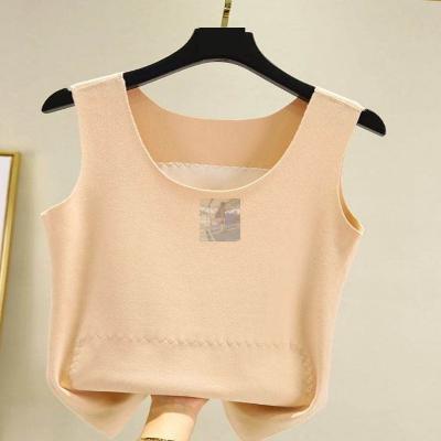 Wanyu clothing studio double-sided velvet (de velvet plus)warm vest No trace thermal underwear