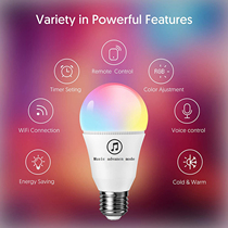 Tmall Genie led smart bulb wifi Bluetooth voice remote control RGB colorful dimming e27 screw high brightness