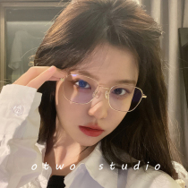 Retro gold silk glasses myopia women have degrees of mens small face Net red glasses frame Japanese students Korean version of tide ins Wind