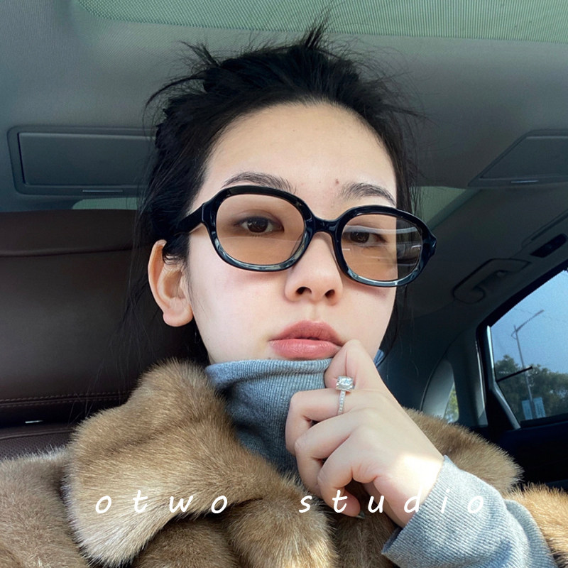 Retro brown Korean version of the sunglasses sunglasses female summer 2022 new trendy net red anti-UVins high-end sense