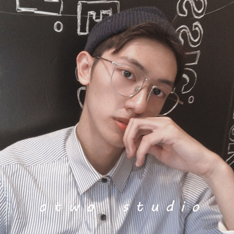 Large frame glasses female display face small nearsightedness glasses frame male metal retro no degree flat mirror Korean version ins silver frame-Taobao