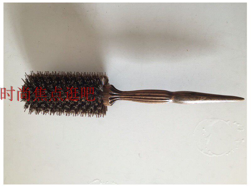 Imported with original packaging, high temperature resistance, styling roller comb, hair roller comb, pig hair, all wood, light and soft to the touch