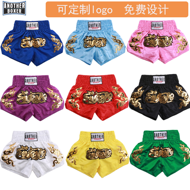 Muay Thai shorts boxing free fighting pants men's and women's clothing mixed martial arts Sanda clothing training clothes children