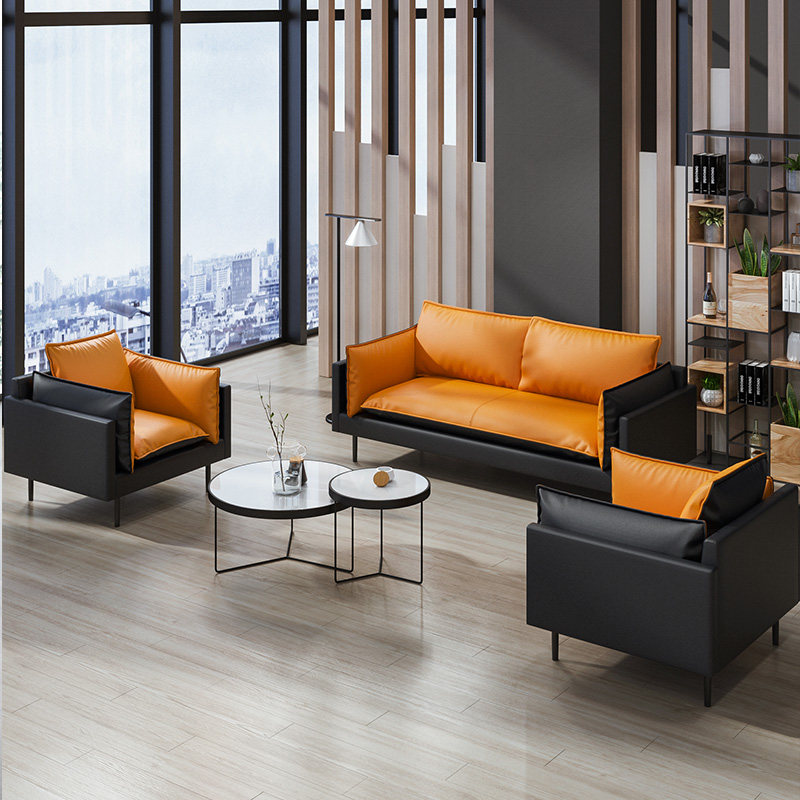 Office Sofa Brief Modern Office Business Suit Reception Room Guest Area Trio of tea table Composition furniture-Taobao