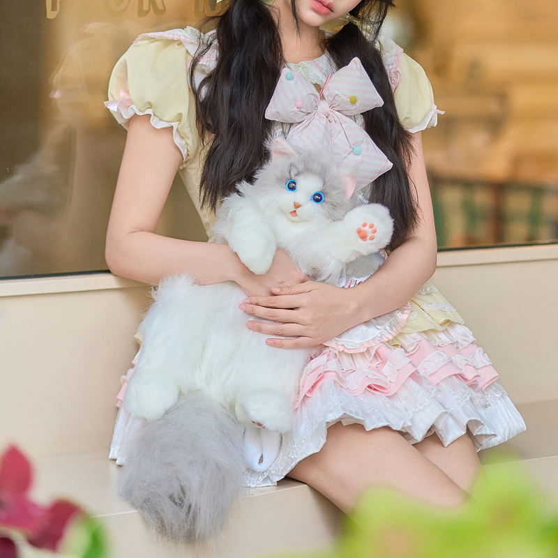 Simulated Ragdoll Cat Backpack Plush Toy Doll Backpack for Girls and Boys Birthday Gift Authentic