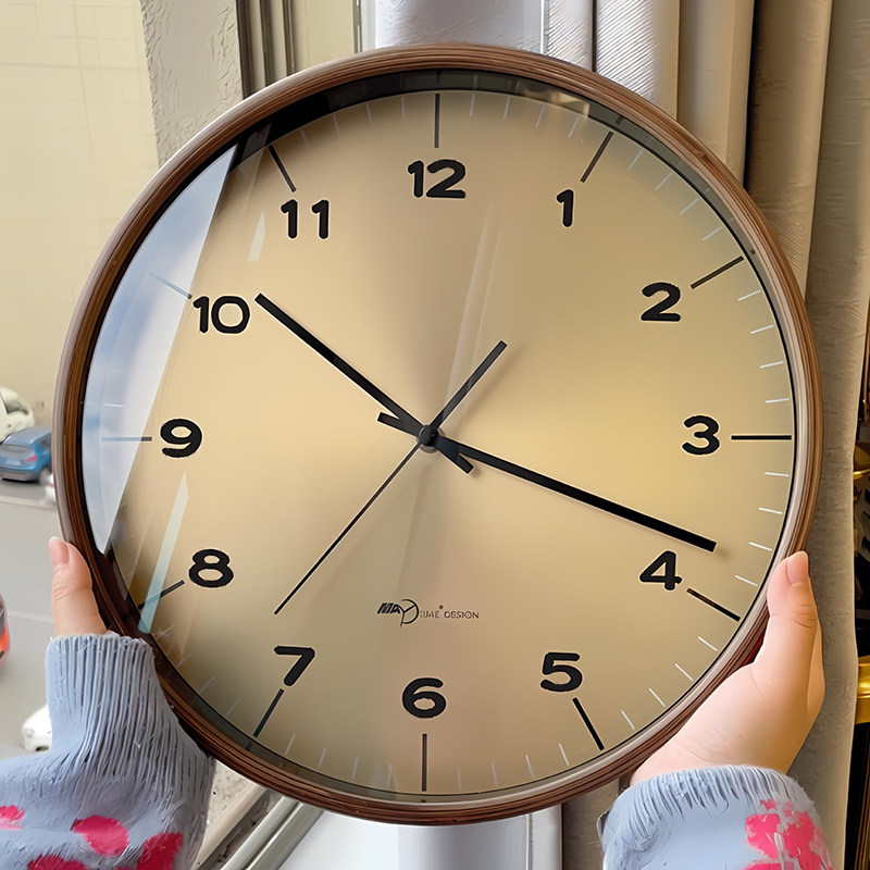 2023 new hanging bell minimalist modern home hanging clock living room hanging wall clock atmosphere muted clock restaurant hanging table-Taobao