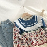 Это не очень густой, но шикарный корейский официальный сайт, тот же самый ретро -ретро, ​​засоряющий тяжелый рабочий свитер