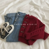 Короткий кашемировый ретро свитер, куртка, подходит для подростков, высокая талия, увеличенная толщина