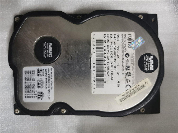 Fujitsu Small Capacity Parallel Port Industrial Desktop Computer Hard Disc MPC3102AT Desktop Computer Parallel Port Ide Bag