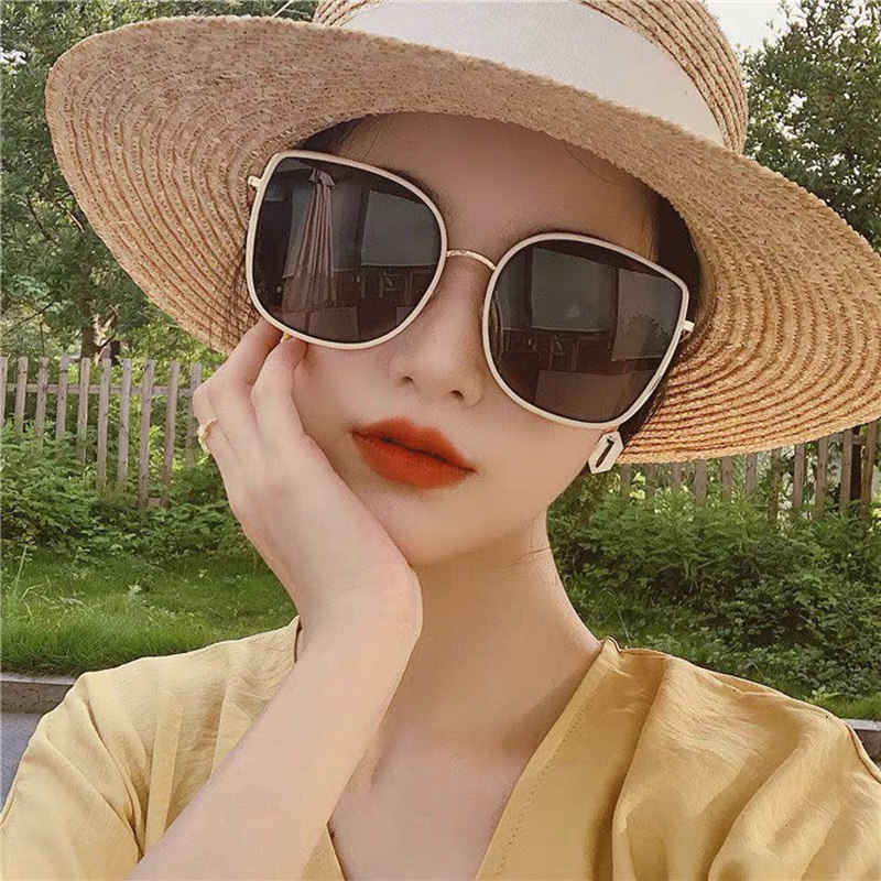 gm sunglasses female senior sensins large face slim 2022 new Korean version tide myopia sunglasses anti UV