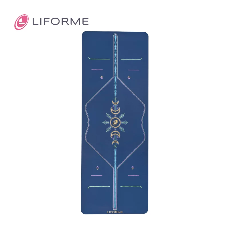 Йога-мат Liforme для женщин, естественный резиновый стартовый коврик для фитнеса, впитывает пот, противоскользящий, богатый по площади коврик, новый продукт, коврик поклонения луне