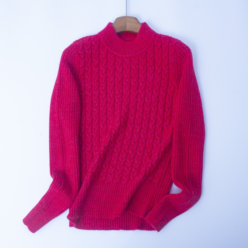 Special Offer: Pure Wool, Ultra-Thick, Fashionable and Stylish Women's Clothing, Super Elastic, Slim-Fitting, Warm Sweater