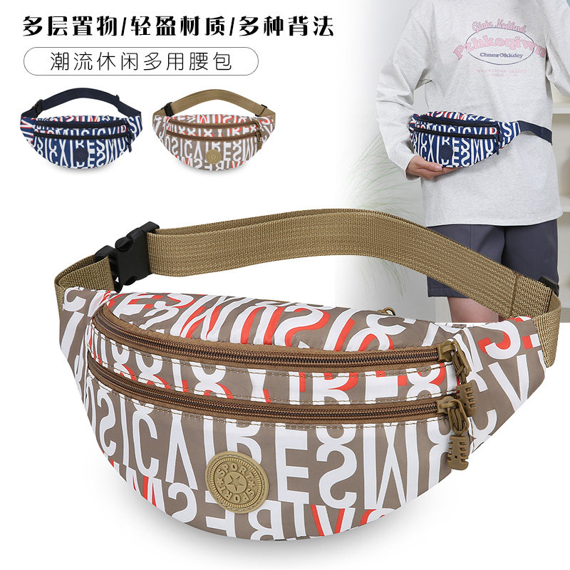 New style waist bag for women, water-repellent chest shoulder bag, sports outdoor running mobile phone bag, multi-functional coin storage bag