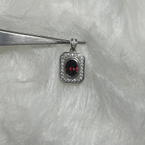 S925 sterling silver natural pigeon blood red ruby ​​pendant finely inlaid retro niche design with certificate