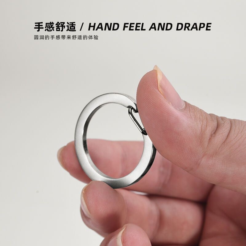 Stainless Steel Spring Keychain Split Ring Buckle New Style Key Holder High-End Key Ring Press-Type Keychain Gadget Stainless Steel Spring Keychain Split Ring Buckle New Style Key Holder High-End Key Ring Press-Type Keychain Gadget