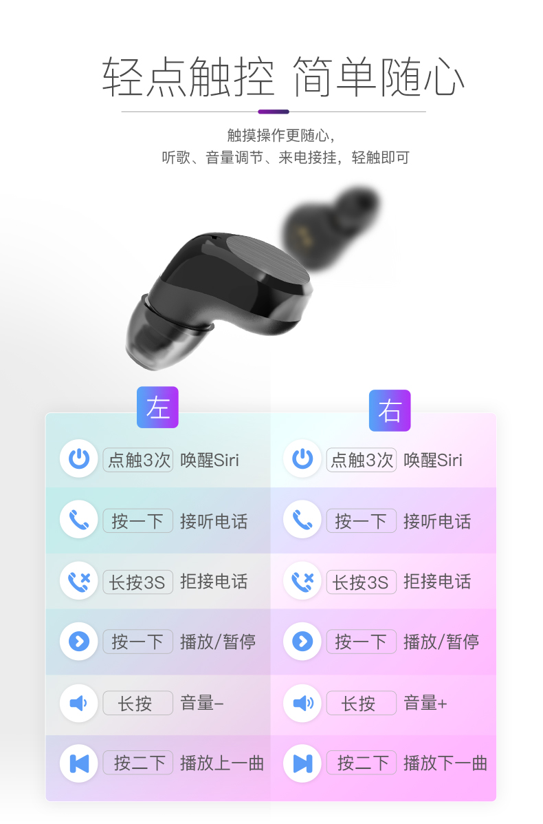 索爱 T3S 拿出自动配对 石墨烯蓝牙耳机 送视频会员 图1