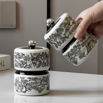 French retro toothpick box household personalized ceramic living room and restaurant high-end light luxury creative toothpick box decorative ornaments