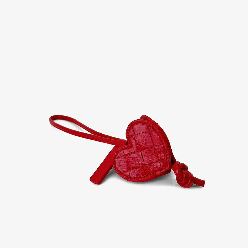Caitin Kaie Bag Pendant for Women 2026 New Style Sheepskin Woven Red Heart Stereo Heart-Shaped Keychain Caitin Kaie Bag Pendant for Women 2026 New Style Sheepskin Woven Red Heart Stereo Heart-Shaped Keychain