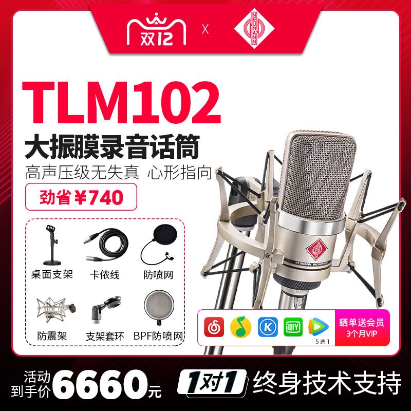 German NEUMANN Noryin Man TLM102 Large Diaphragm Studio Condenser Microphone Set