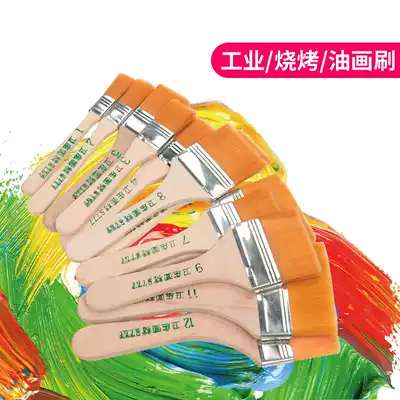 Weizhuang painting material Nylon plate brush Soft hair cleaning small hair brush Industrial row brush Paint plate brush Oil painting pen