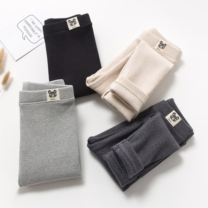 Girl's thin suede beating underpants autumn and winter outside wearing female baby catch suede pure cotton children spring and autumn with gush thickened pants-Taobao