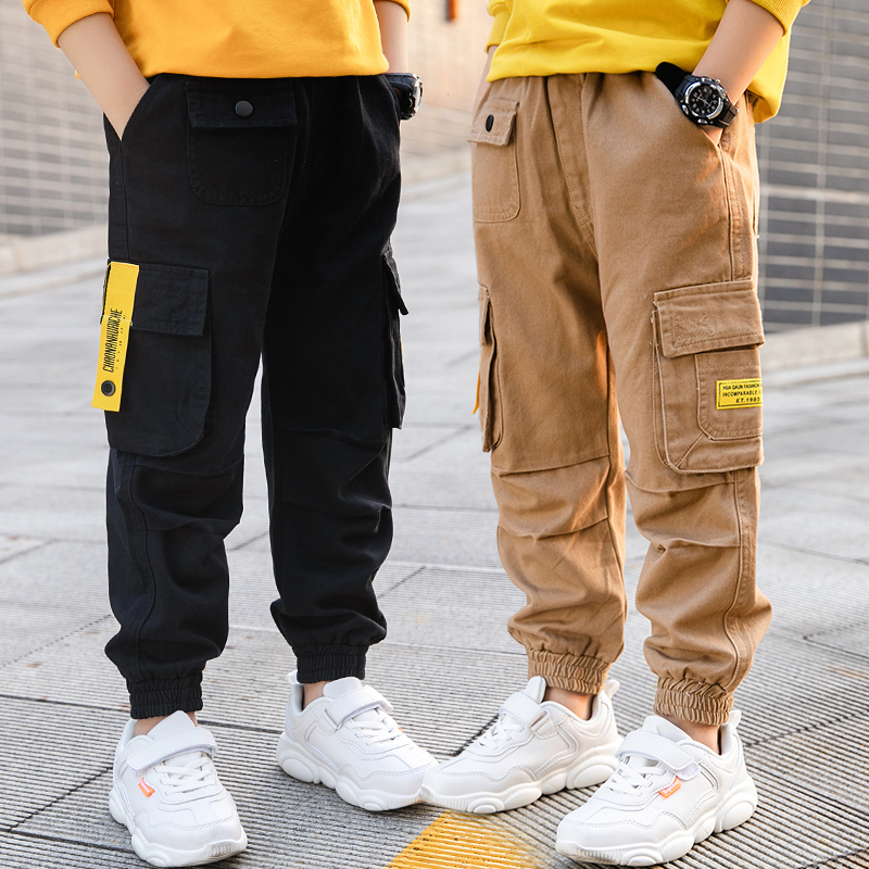 Boy pants Spring and autumn style 2020 new CUHK Scout 9 Works pants 6 loose 7 Ocean Piers 8 pure cotton long pants ten-year-old 12