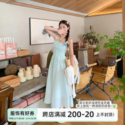 Zeng Xiaoxian Pure Desire Sister Gentle Little Sleeveless Suspender Long Dress Women's Summer's High-waisted A-Line Slim Dress