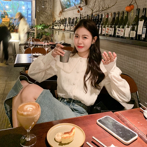 Атмосферная весенняя рубашка, осенняя кукла, лонгслив, французский стиль, кукольный воротник