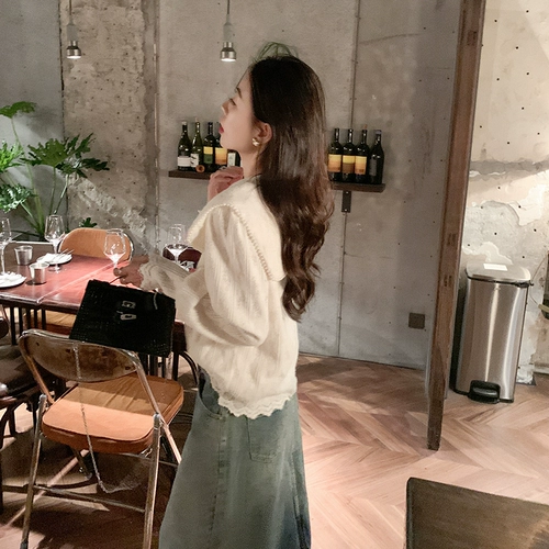 Атмосферная весенняя рубашка, осенняя кукла, лонгслив, французский стиль, кукольный воротник