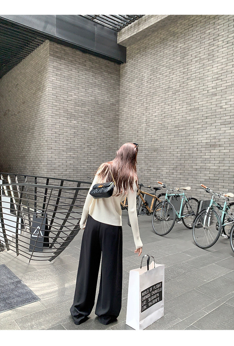 한 부서 POLO 칼라 긴팔 인사이드 가져 가라. 니트 스웨터 여성 몸매 가꾸기 기본 셔츠 외부 가져 가라. 이른 가을 착용 잡아라. 의류 상세 이미지 28