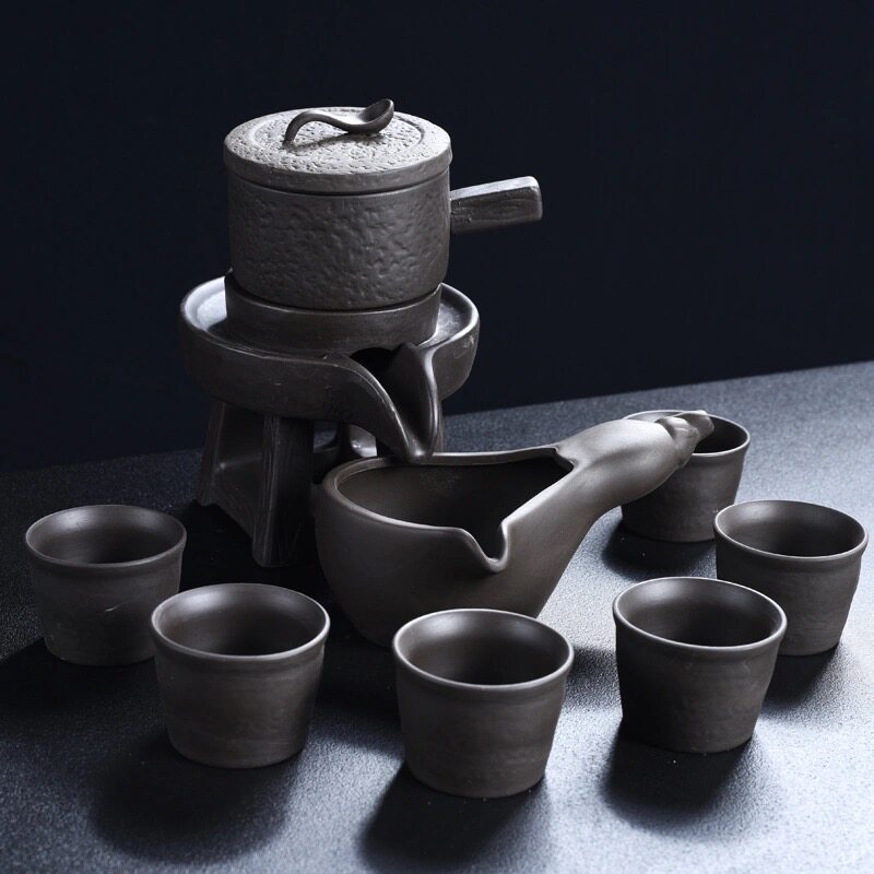 Zisha lazy tea set for household simple modern automatic tea making retro time to run kung fu teacup teapot
