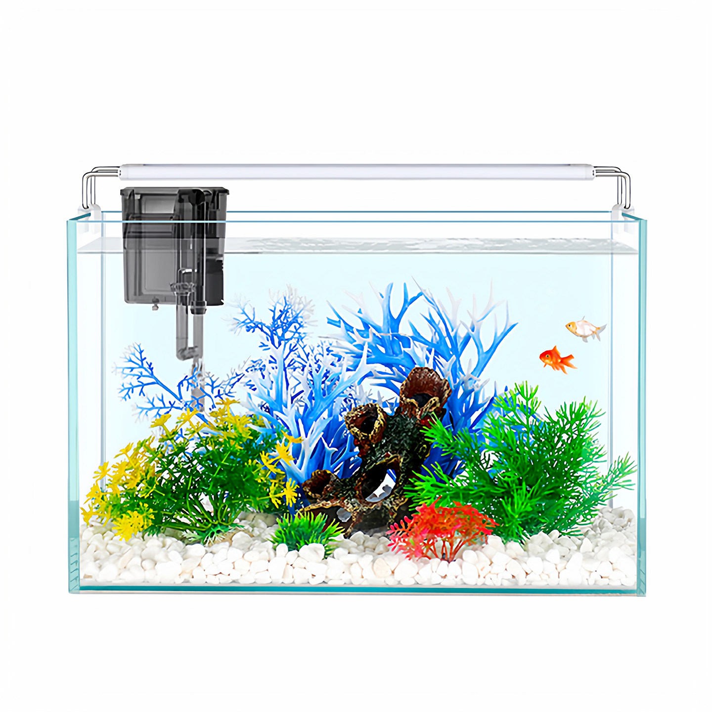 Sf Express 2025 New Model Small Goldfish Tank Glass Tank Rectangular Home Living Room Bare Tank Ecological Aquarium