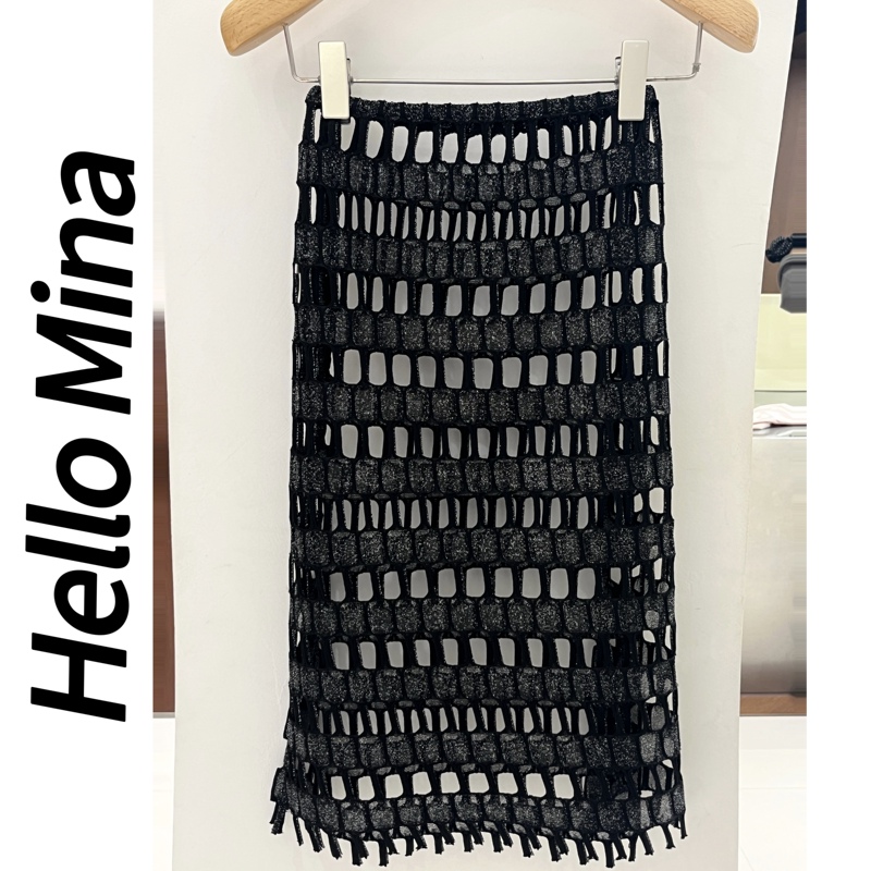 Hello Mina "Charming Goddess" Niche Elegant Hollow-Out Design Skirt Q021 Hello Mina "Charming Goddess" Niche Elegant Hollow-Out Design Skirt Q021