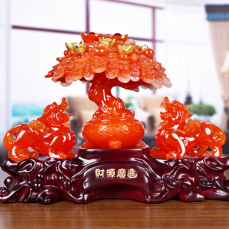 The Money Shake Money Tree Leopard Leopard the Swing Piece Gathering Financial Shop Office Hair Treasure Tree Collection Silver Counter Decoration Opening Gift Gift