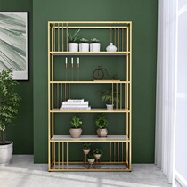 Nordic light luxury wrought iron bookshelf cosmetics rack floor-to-ceiling modern minimalist shelf decoration ins wind display stand
