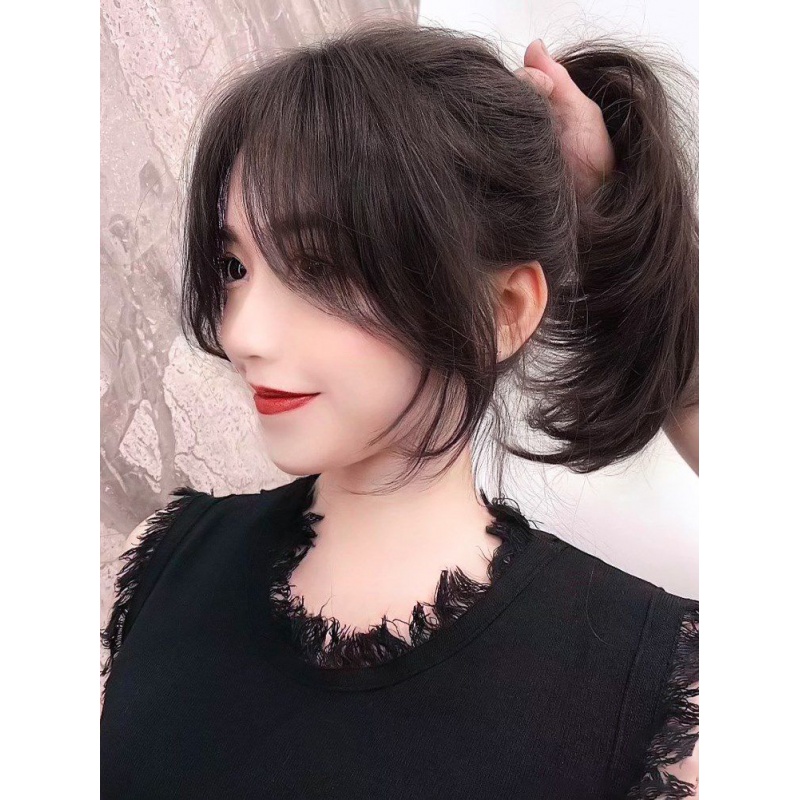 Hairline wig sticker forehead bangs wig female outer eight sideburns wig piece on both sides of the natural non-marking in the middle of the skew