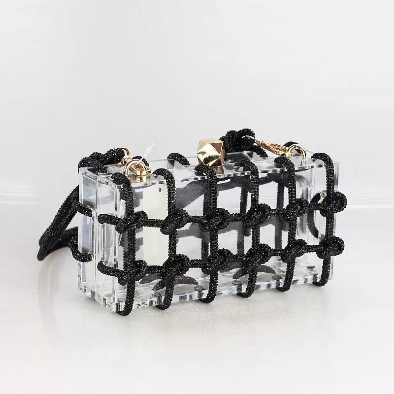 SHEIN взрывной прозрачный сумочка с rhinestone 2023 новый блестящий блеск ударная акриловая сумка на плечо