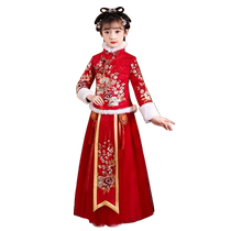 Girls New Years clothing childrens New Years greetings clothing Chinese style baby New Years clothing thickened winter festive Tang clothing winter clothing and Han clothing
