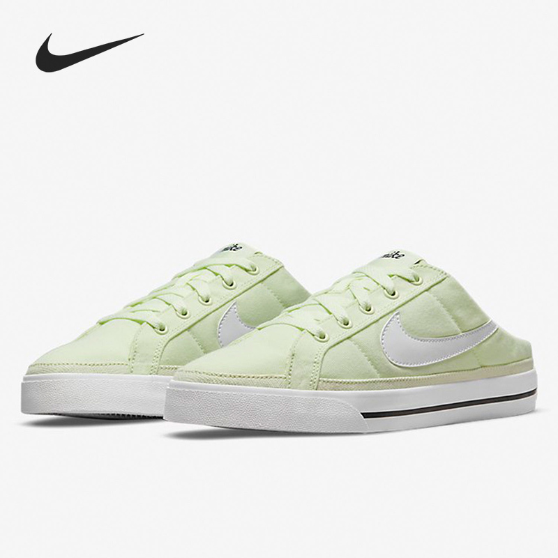 Nike Authentic Court Legacy Women's Half-Slip-On Canvas Shoes Db3970-301 Nike Authentic Court Legacy Women's Half-Slip-On Canvas Shoes Db3970-301