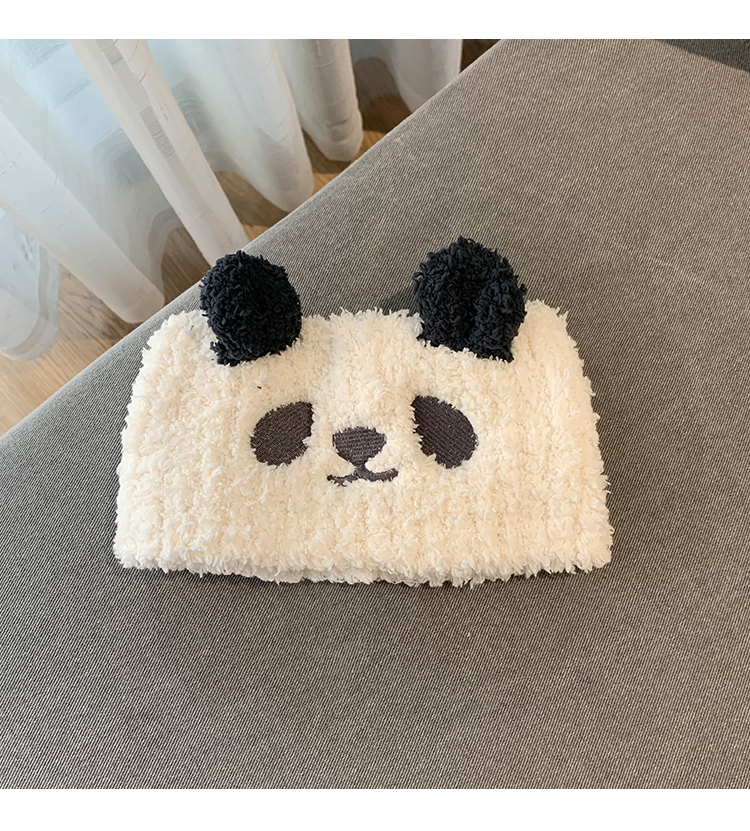 Fascia per capelli in peluche per lavare il viso, fascia larga per capelli con panda carino, fascia per capelli con pressione, fascia per capelli Yuezi_voghion.com